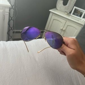 purple aviator ray bans. polarized